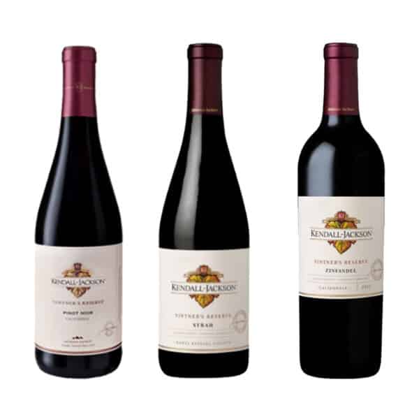 Kendall-Jackson Vintner's Reserve 3 stk Pinot Noir 2017, Zinfandel 2015, Syrah 2015
